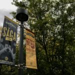 Summit Sága IPA and Extra Pale Ale signs on Ratskeller patio. Both brews will be served at the Twin Cities Jazz Festival.
