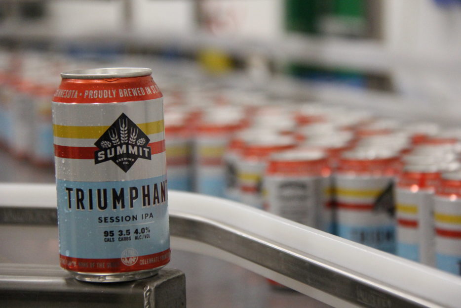 Triumphant Session IPA Can on Line