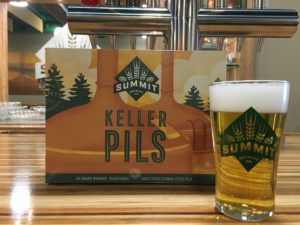 Keller Pils German-style pilsner on Ratskeller training room bar