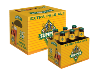 Extra Pale Ale Retro Packaging in 12pk bottle box and 6pk bottle carrier