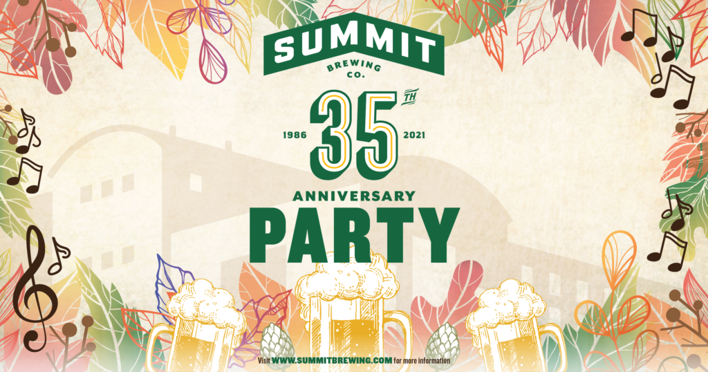 Summit Brewing Company's 35th Anniversary Party Invite
